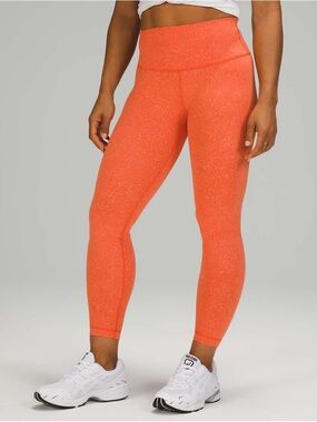 Lululemon Wunder Train High-Rise Tight 25" - Crunch Warm Coral Legging